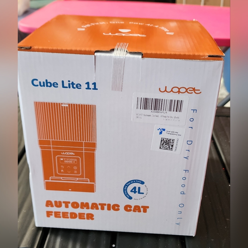 WOPET Automatic Cat Dog Feeder Cube Lite 11 4L  Programmable BENIFITS CHARITY